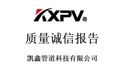 凯鑫管道科技有限公司《质量诚信报告》